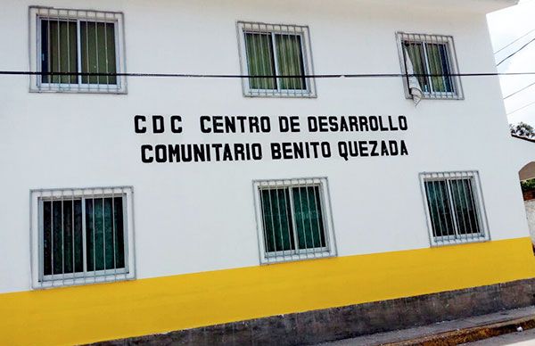 Mejoran imagen del Centro de Desarrollo Comunitario en Benito Quezada