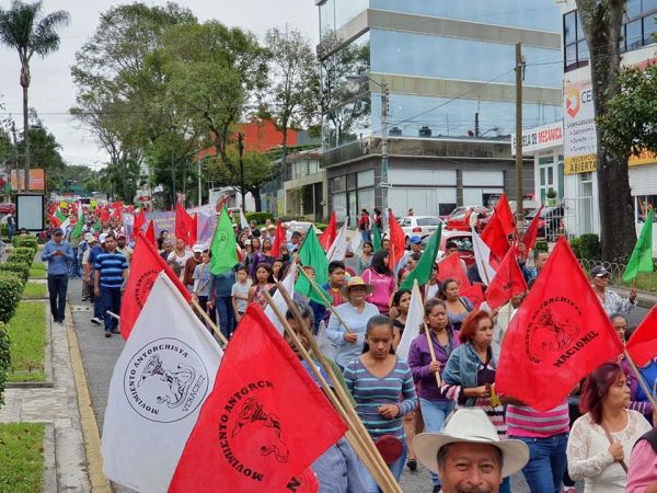 Marchan antorchistas veracruzanos para exigir atención a sus necesidades 