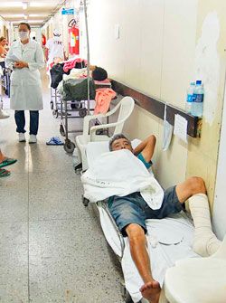 El sistema de salud pública totalmente colapsado