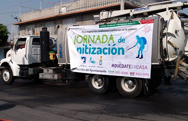 Continúa jornada de sanitización en Chimalhuacán