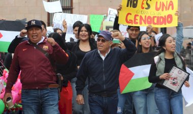 Alto a genocidio en Gaza, exigen Antorcha y FNERRR en SLP