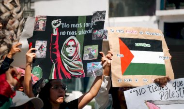 Marchan en Puebla en solidaridad con pueblo palestino